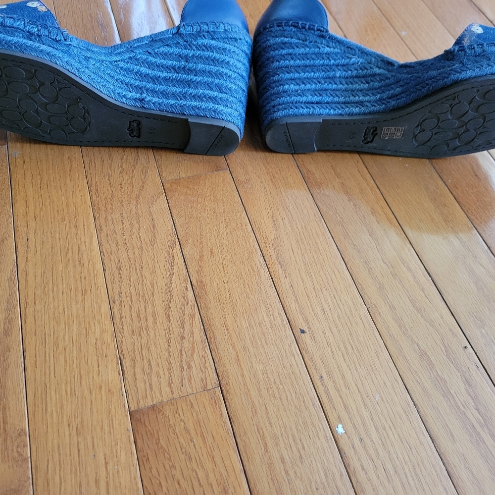 Like New Coach Kit Floral Wedge Espadrille - Picture 3 of 5